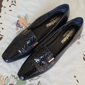 California Magdesians Loafers Leather Black EUC